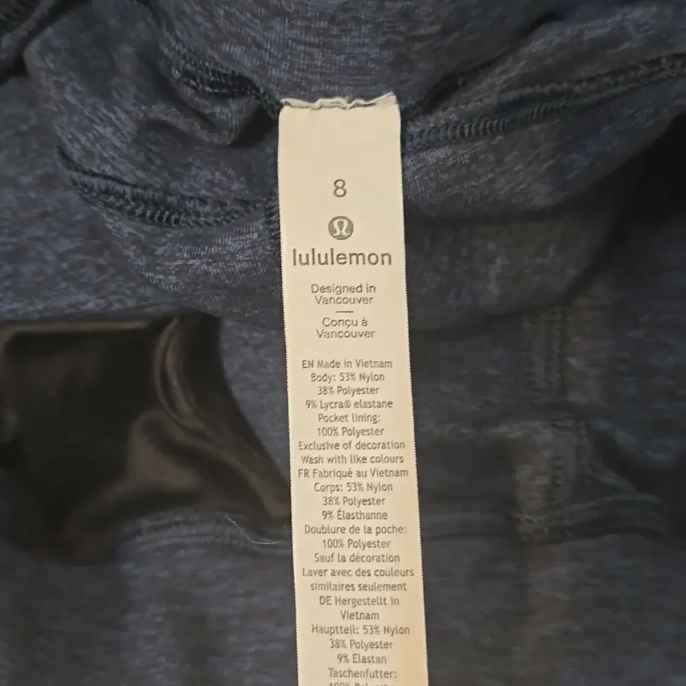 Lululemon Ready To Rulu Pant Updated Heathered Dark Cast / Black‎ 8
